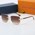 Louis vuitton Metal Plaque Rimless Sunglasses Mixed