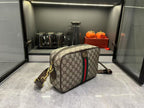 Gucci Ophidia Medium GG Supreme Canvas Shoulder Crossbody Bag with Web Stripe and Leather Trim (23.9 x 15 x 3.8) cm