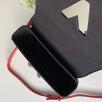 LV Twist MM Epi Leather Handle Crossbody Bag with LV Twist Lock and Love Lock Charms