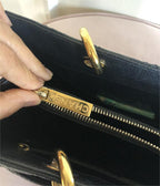 Chanel CC BlackGold Caviar Quilted Grand Shopping Tote