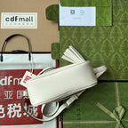 Gucci Blondie Small Shoulder White Leather Bag - 21x15.5x5cm