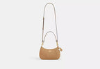 Coach Straw Teri Shoulder Bag With Charm