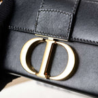 Dior 30 Montaigne Flap Shoulder Crossbody Bag with CD Clasp and Adjustable Leather Strap (24 x 17 x 8) cm