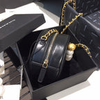Chanel Pearl Round Clutch with Chain