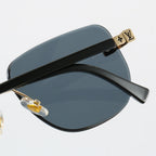 Louis vuitton Metal Plaque Rimless Sunglasses Mixed