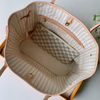 Louis vuitton NEVERFULL MM damier azur Beige