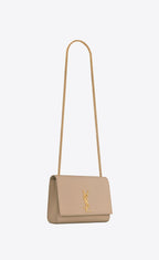 YSL Kate Medium Chain Bag In Grain De Poudre Embossed Leather