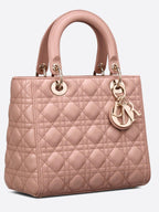 Medium Lady Dior Bag Blush Cannage Lambskin