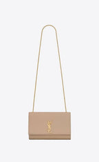 YSL Kate Medium Chain Bag In Grain De Poudre Embossed Leather