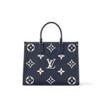 LV OnTheGo MM Navy Blue cream