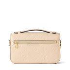 LV Pochette Métis East West Monogram Canvas Handle Crossbody Bag with Chain Strap and Leather Trim (21.5 x 13.5 x 6) cm