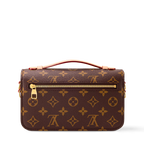 LV Pochette Métis East West Monogram Canvas Handle Crossbody Bag with Chain Strap and Leather Trim (21.5 x 13.5 x 6) cm