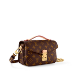 LV Pochette Métis East West Monogram Canvas Handle Crossbody Bag with Chain Strap and Leather Trim (21.5 x 13.5 x 6) cm